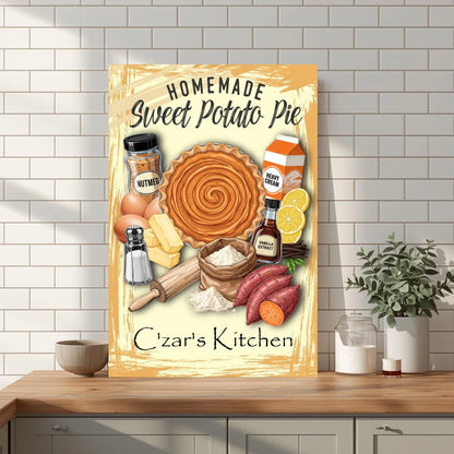 Personalized Recipe 24x36 Canvas - Gift for Bakers