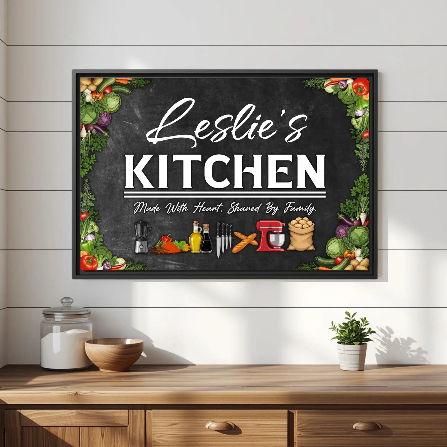 Black Frame Leslie's Kitchen Mockup