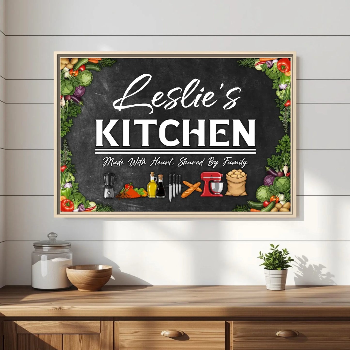 Oatmeal Frame Leslie's Kitchen Mockup