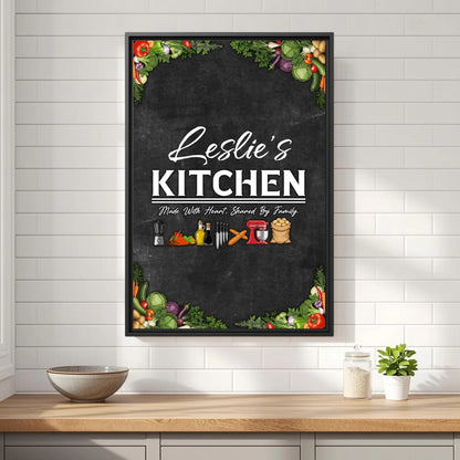 Leslie's Kitchen Black Frame 11x14 Vertical Front