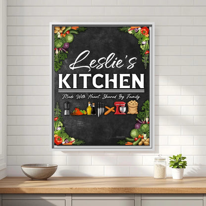 Leslie's Kitchen White Vertical 11x14 Framed Mockup