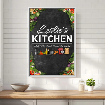 Leslie's Kitchen White Vertical 11x14 Framed Mockup