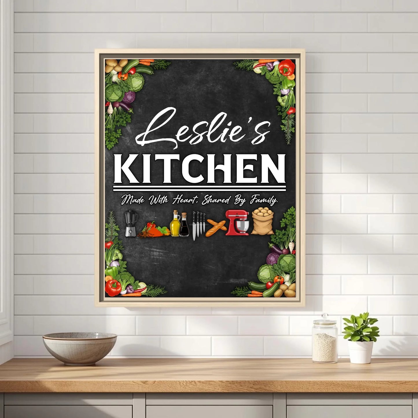 Leslie's Kitchen Oatmeal Frame 11x14 Vertical Front