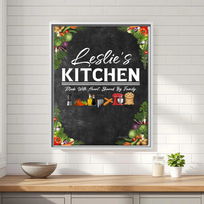 Leslie's Kitchen White Vertical 11x14 Framed Mockup