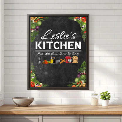 Leslie's Kitchen Espresso Vertical 11x14 Framed Mockup