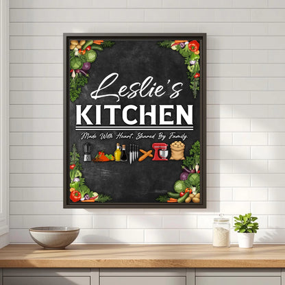 Leslie's Kitchen Espresso Vertical 16x20 Framed Mockup