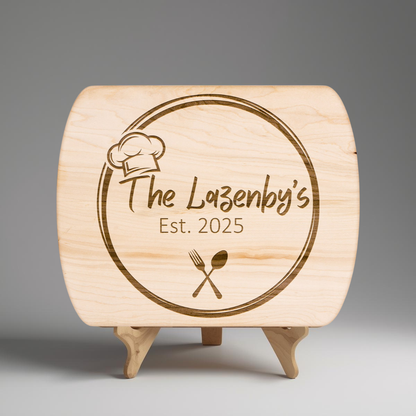 Personalized Family Name Hardwood Cutting Board – Custom Kitchen Décor & Gift